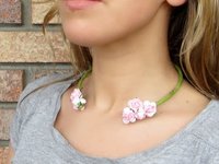 My White idea Faux Flower Necklace